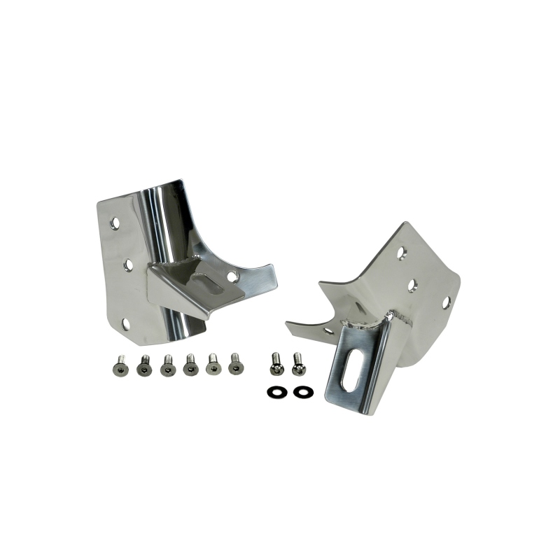 Jeep Wrangler Light Brackets - Windshield - Rugged Ridge - Stainless Steel - `97-`06